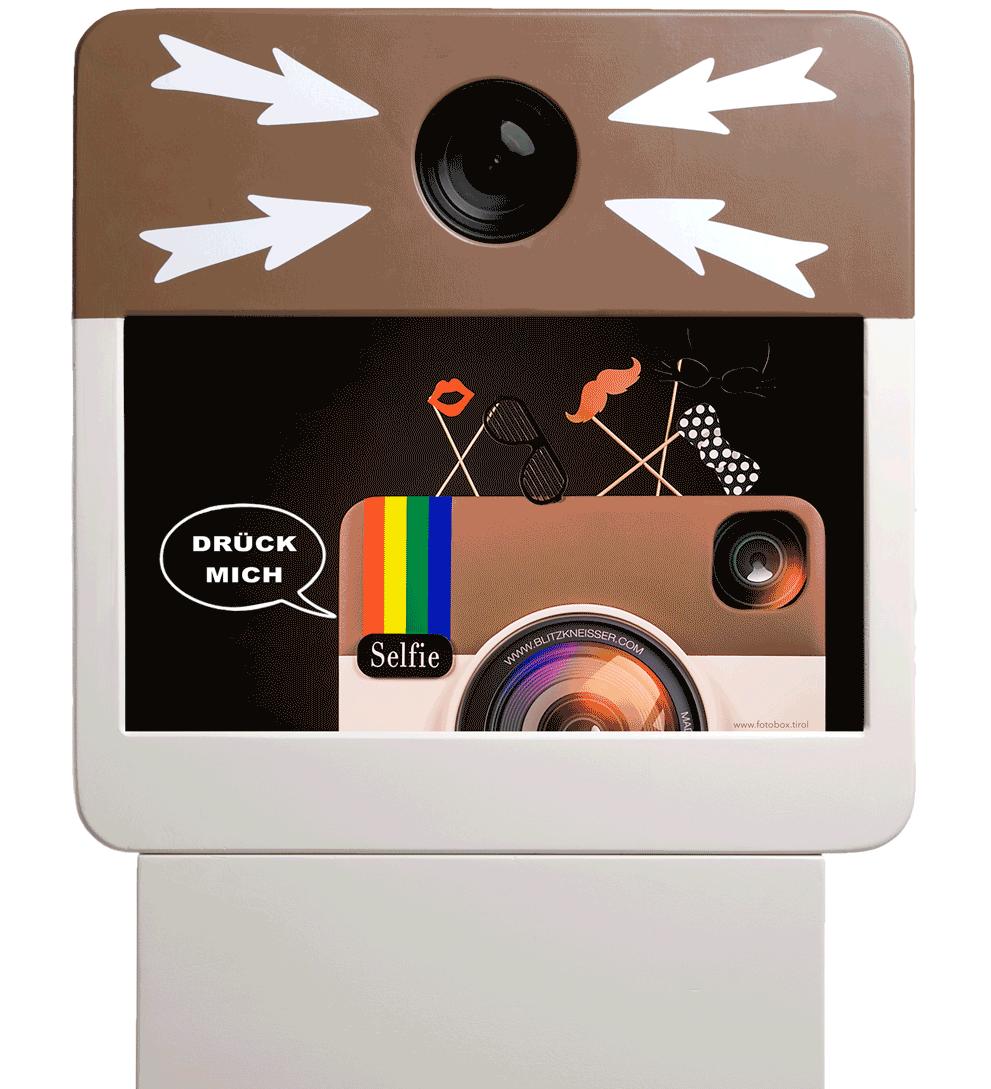 Fotobox von hinten - Selfie in Aktion!